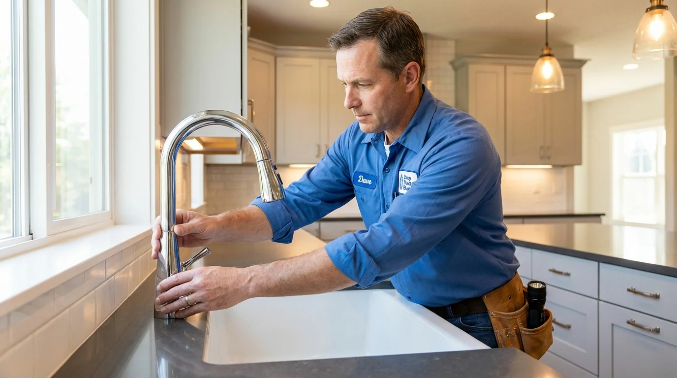 Kitchen faucet installation by Johns Plumbing LLC in Cheswick